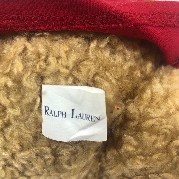 VINTAGE RALPH LAUREN  POLO JOINTED BEAR wearing polo red shirt 4 CANCER - Picture 11 of 12